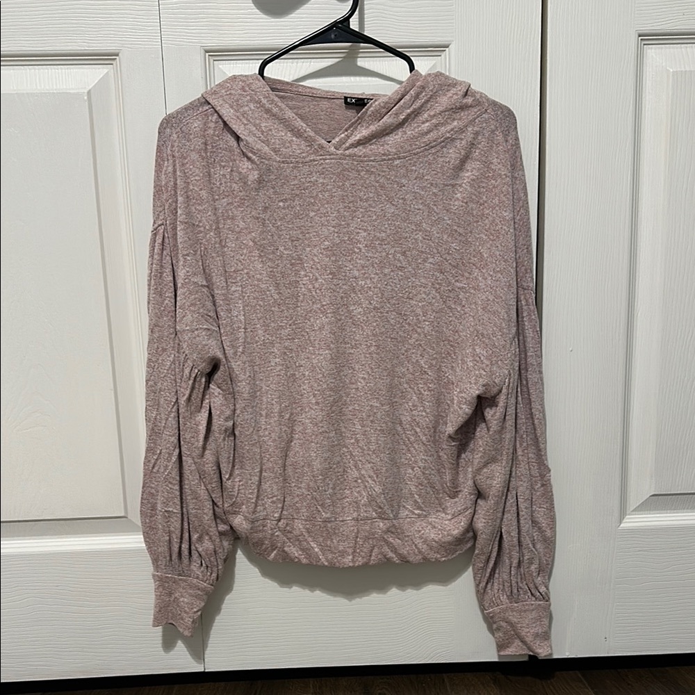Cozy Pink Hooded Sweater